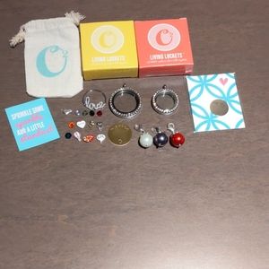 Huge 21 piece Origami Owl Lot, Valentine's, NEW